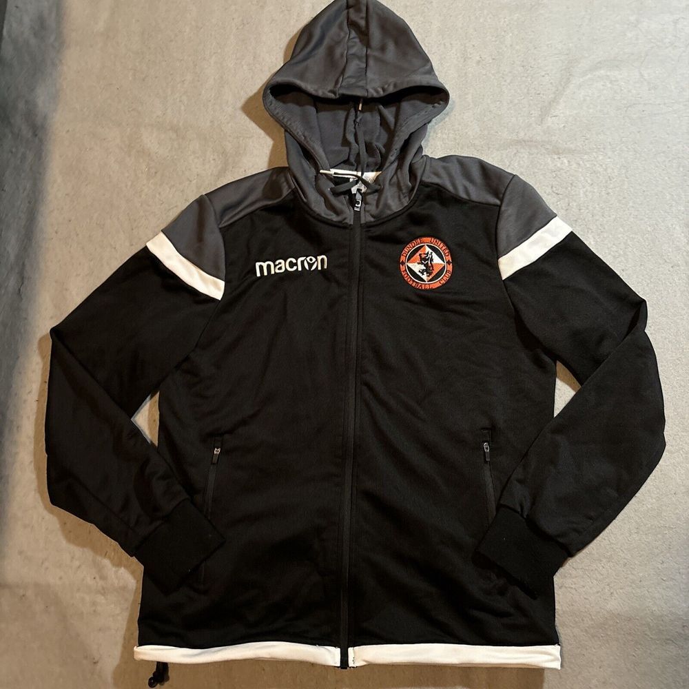 DUNDEE UNITED FOOTBALL ZIP‎ Hoodie SWEATSHIRT MACRON ORIGINAL SIZE M Soccer